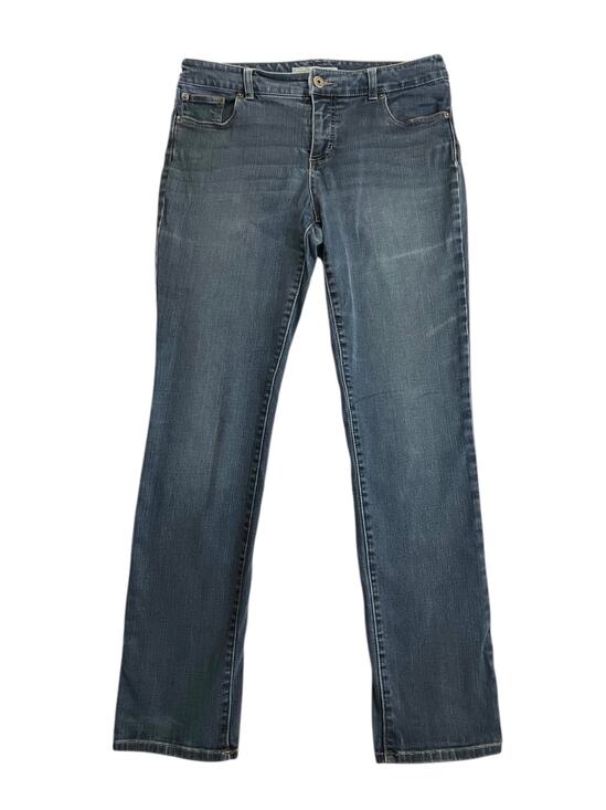 Chico's Denim - Chico's Platinum Denim Women's Medium Wash Mid-Rise Straight Leg Jeans SZ 1 US 8